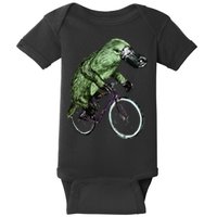 Platypus Cycling Funny Platypus Lover Platypus Bicycle Baby Bodysuit