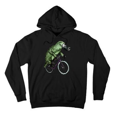 Platypus Cycling Funny Platypus Lover Platypus Bicycle Tall Hoodie
