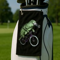 Platypus Cycling Funny Platypus Lover Platypus Bicycle Golf Towel