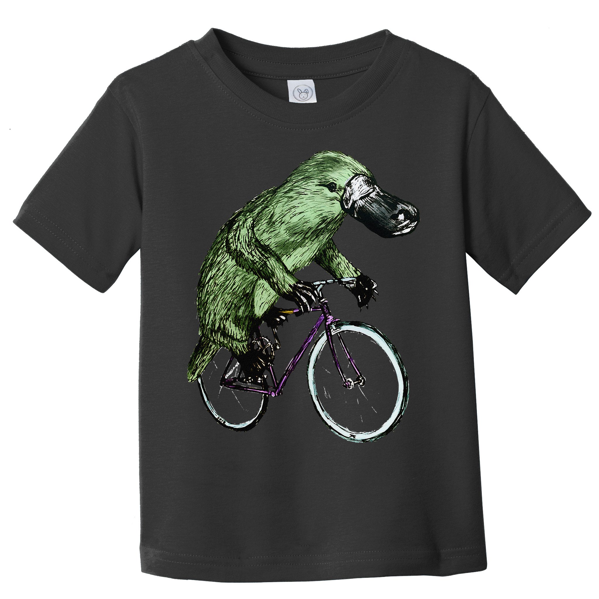 Platypus Cycling Funny Platypus Lover Platypus Bicycle Toddler T-Shirt