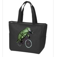 Platypus Cycling Funny Platypus Lover Platypus Bicycle Zip Tote Bag