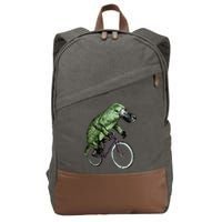 Platypus Cycling Funny Platypus Lover Platypus Bicycle Cotton Canvas Backpack