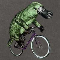 Platypus Cycling Funny Platypus Lover Platypus Bicycle Cotton Canvas Backpack