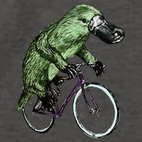 Platypus Cycling Funny Platypus Lover Platypus Bicycle Vector Backpack