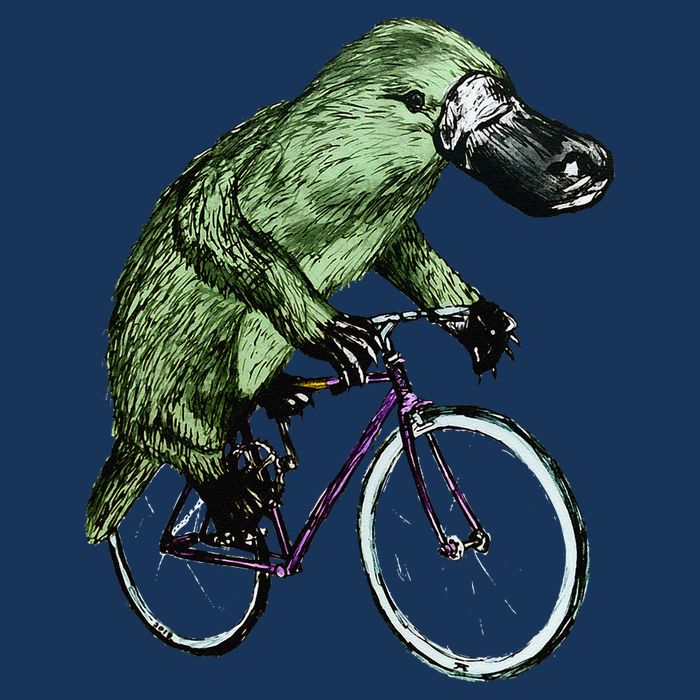 Platypus Cycling Funny Platypus Lover Platypus Bicycle Infant Baby Jersey Bodysuit