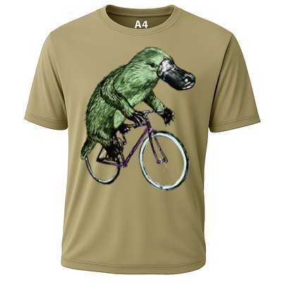 Platypus Cycling Funny Platypus Lover Platypus Bicycle Cooling Performance Crew T-Shirt
