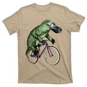 Platypus Cycling Funny Platypus Lover Platypus Bicycle T-Shirt