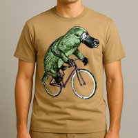 Platypus Cycling Funny Platypus Lover Platypus Bicycle T-Shirt