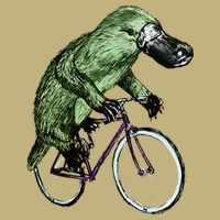 Platypus Cycling Funny Platypus Lover Platypus Bicycle T-Shirt