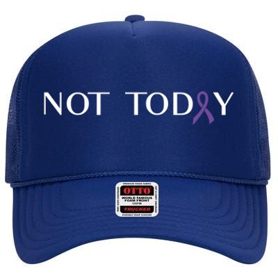 Pancreatic Cancer Fight Cancer Ribbon Cool Gift High Crown Mesh Back Trucker Hat