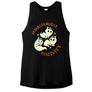 Purranormal Cativity Funny Halloween Costume Ghost Cats Gift Ladies PosiCharge Tri-Blend Wicking Tank