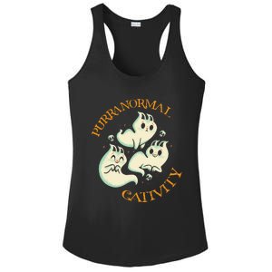 Purranormal Cativity Funny Halloween Costume Ghost Cats Gift Ladies PosiCharge Competitor Racerback Tank