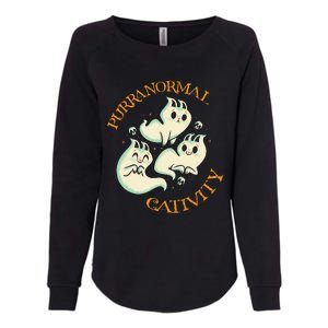 Purranormal Cativity Funny Halloween Costume Ghost Cats Gift Womens California Wash Sweatshirt