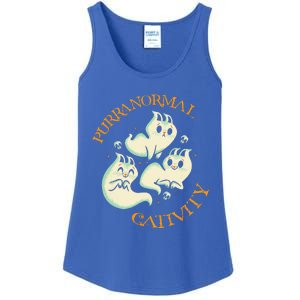 Purranormal Cativity Funny Halloween Costume Ghost Cats Gift Ladies Essential Tank