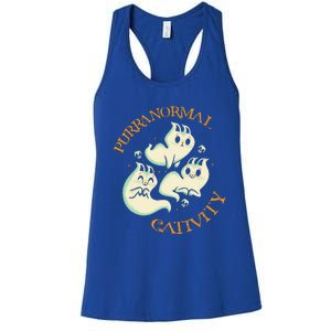 Purranormal Cativity Funny Halloween Costume Ghost Cats Gift Women's Racerback Tank