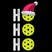 Pickleball Christmas Funny Santa Hat Holiday Ho Ho Ho Gift TShirt Button