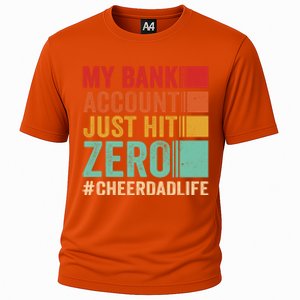 Proud Cheer Father My Bank Account Just Hit Zero Cheer Dad Gift Cooling Performance Crew T-Shirt