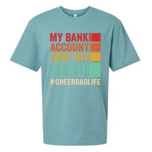 Proud Cheer Father My Bank Account Just Hit Zero Cheer Dad Gift Sueded Cloud Jersey T-Shirt