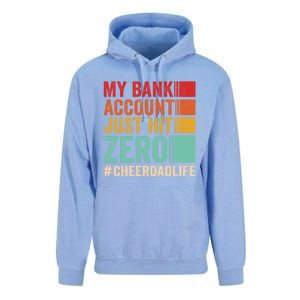 Proud Cheer Father My Bank Account Just Hit Zero Cheer Dad Gift Unisex Surf Hoodie