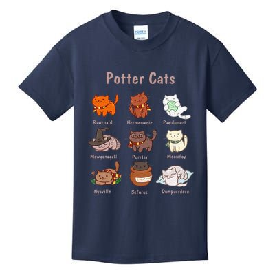 Potter Cats Funny Gifts For Cat Lovers Kids T-Shirt