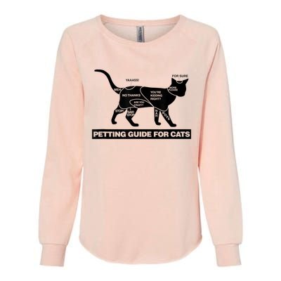 Petting Chart For A Cat Funny How To Pet A Cat Meme Womens California Wash Sweatshirt