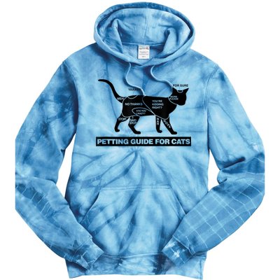 Petting Chart For A Cat Funny How To Pet A Cat Meme Tie Dye Hoodie