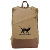Petting Chart For A Cat Funny How To Pet A Cat Meme Cotton Canvas Backpack