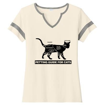 Petting Chart For A Cat Funny How To Pet A Cat Meme Ladies Halftime Notch Neck Tee