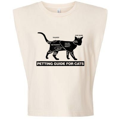 Petting Chart For A Cat Funny How To Pet A Cat Meme Garment-Dyed Women's Muscle Tee