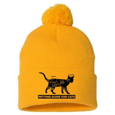 Petting Chart For A Cat Funny How To Pet A Cat Meme Pom Pom 12in Knit Beanie