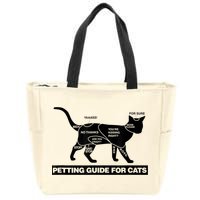 Petting Chart For A Cat Funny How To Pet A Cat Meme Zip Tote Bag