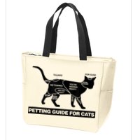 Petting Chart For A Cat Funny How To Pet A Cat Meme Zip Tote Bag