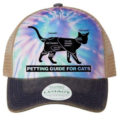 Petting Chart For A Cat Funny How To Pet A Cat Meme Legacy Tie Dye Trucker Hat