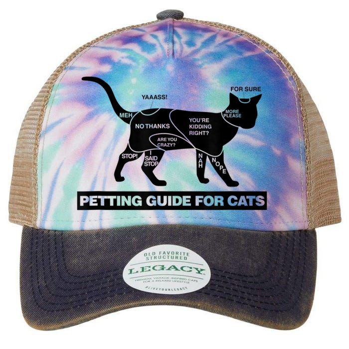 Petting Chart For A Cat Funny How To Pet A Cat Meme Legacy Tie Dye Trucker Hat