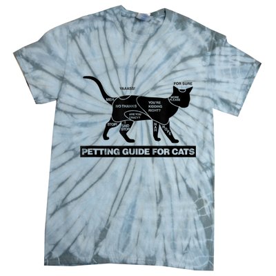 Petting Chart For A Cat Funny How To Pet A Cat Meme Tie-Dye T-Shirt