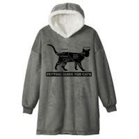 Petting Chart For A Cat Funny How To Pet A Cat Meme Hooded Wearable Blanket