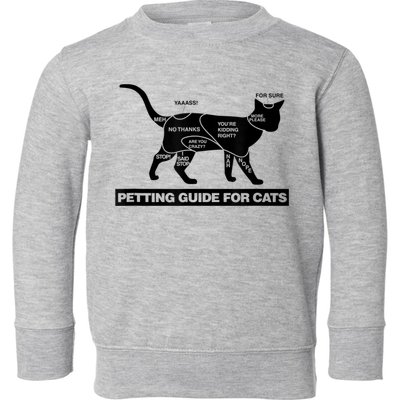 Petting Chart For A Cat Funny How To Pet A Cat Meme Toddler Sweatshirt