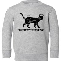 Petting Chart For A Cat Funny How To Pet A Cat Meme Toddler Sweatshirt
