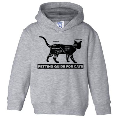 Petting Chart For A Cat Funny How To Pet A Cat Meme Toddler Hoodie