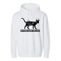 Petting Chart For A Cat Funny How To Pet A Cat Meme Garment-Dyed Fleece Hoodie