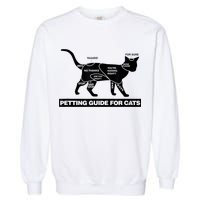 Petting Chart For A Cat Funny How To Pet A Cat Meme Garment-Dyed Sweatshirt
