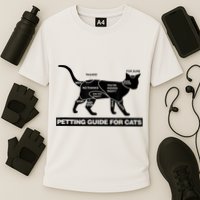 Petting Chart For A Cat Funny How To Pet A Cat Meme Performance Shirt