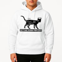 Petting Chart For A Cat Funny How To Pet A Cat Meme Hoodie