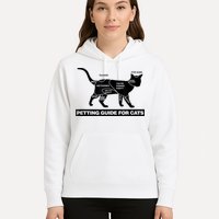 Petting Chart For A Cat Funny How To Pet A Cat Meme Hoodie