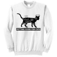 Petting Chart For A Cat Funny How To Pet A Cat Meme Sweatshirt