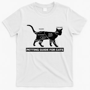 Petting Chart For A Cat Funny How To Pet A Cat Meme T-Shirt