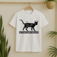 Petting Chart For A Cat Funny How To Pet A Cat Meme T-Shirt