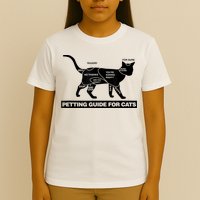 Petting Chart For A Cat Funny How To Pet A Cat Meme T-Shirt