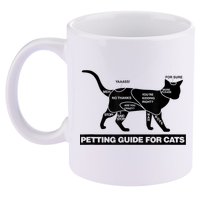 Petting Chart For A Cat Funny How To Pet A Cat Meme 11oz C Handle Ceramic Mug