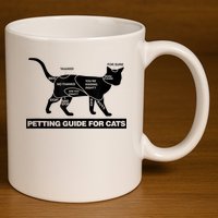 Petting Chart For A Cat Funny How To Pet A Cat Meme 11oz C Handle Ceramic Mug